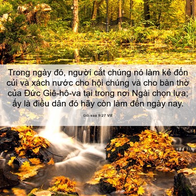 Picture 06 - Giô-sua 9:27 VIE - Trong ngày đó, người cắt chúng nó làm - Bible Verse Picture