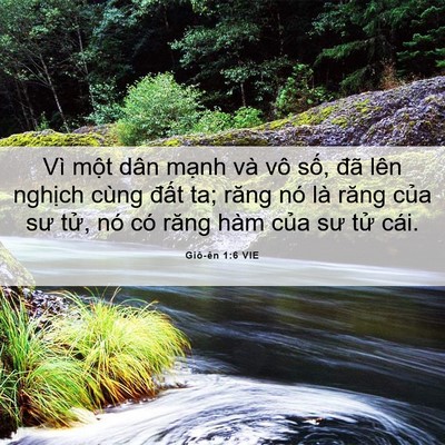 Picture 06 - Giô-ên 1:6 VIE - Vì một dân mạnh và vô số, đã lên - Bible Verse Picture