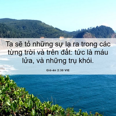 Picture 06 - Giô-ên 2:30 VIE - Ta sẽ tỏ những sự lạ ra trong các - Bible Verse Picture
