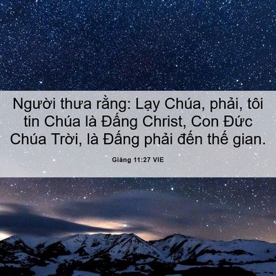 Picture 06 - Giăng 11:27 VIE - Người thưa rằng: Lạy Chúa, phải, tôi - Bible Verse Picture