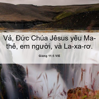 Picture 06 - Giăng 11:5 VIE - Vả, Đức Chúa Jêsus yêu Ma-thê, em - Bible Verse Picture