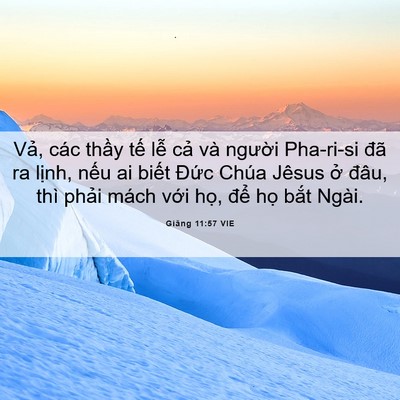 Picture 06 - Giăng 11:57 VIE - Vả, các thầy tế lễ cả và người - Bible Verse Picture