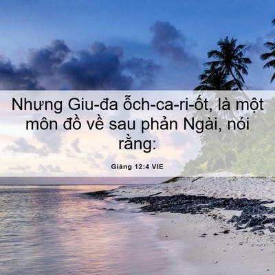 Picture 06 - Giăng 12:4 VIE - Nhưng Giu-đa ỗch-ca-ri-ốt, là một môn - Bible Verse Picture