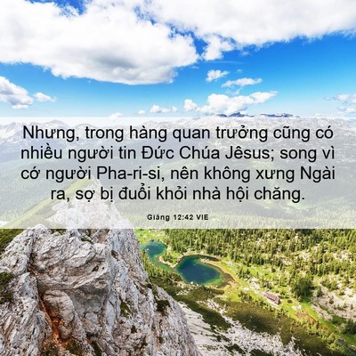 Picture 06 - Giăng 12:42 VIE - Nhưng, trong hàng quan trưởng cũng có - Bible Verse Picture