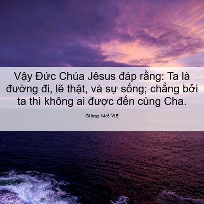 Picture 06 - Giăng 14:6 VIE - Vậy Đức Chúa Jêsus đáp rằng: Ta là - Bible Verse Picture