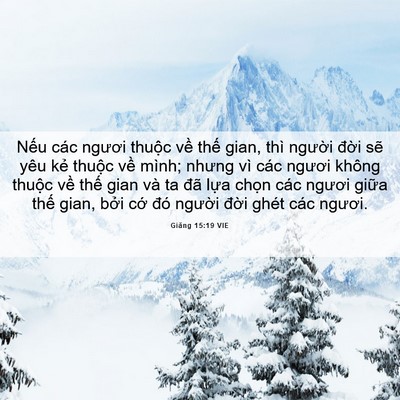 Picture 06 - Giăng 15:19 VIE - Nếu các ngươi thuộc về thế gian, thì - Bible Verse Picture
