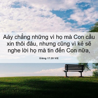 Picture 06 - Giăng 17:20 VIE - Aáy chẳng những vì họ mà Con cầu xin - Bible Verse Picture