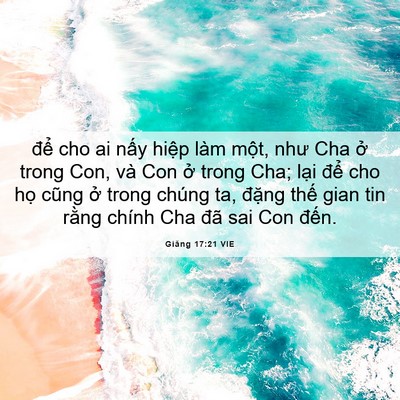 Picture 06 - Giăng 17:21 VIE - để cho ai nấy hiệp làm một, như Cha - Bible Verse Picture