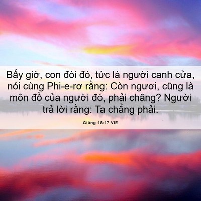 Picture 06 - Giăng 18:17 VIE - Bấy giờ, con đòi đó, tức là người - Bible Verse Picture