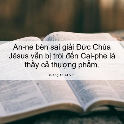 Picture 06 - Giăng 18:24 VIE - An-ne bèn sai giải Đức Chúa Jêsus vẫn - Bible Verse Picture