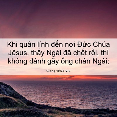 Picture 06 - Giăng 19:33 VIE - Khi quân lính đến nơi Đức Chúa Jêsus, - Bible Verse Picture