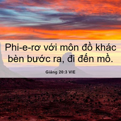 Picture 06 - Giăng 20:3 VIE - Phi-e-rơ với môn đồ khác bèn bước ra, - Bible Verse Picture