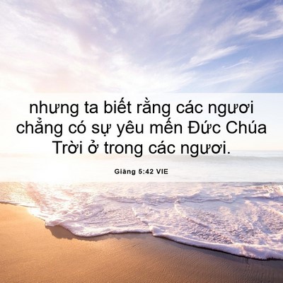 Picture 06 - Giăng 5:42 VIE - nhưng ta biết rằng các ngươi chẳng có - Bible Verse Picture