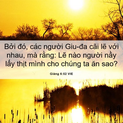 Picture 06 - Giăng 6:52 VIE - Bởi đó, các người Giu-đa cãi lẽ với - Bible Verse Picture