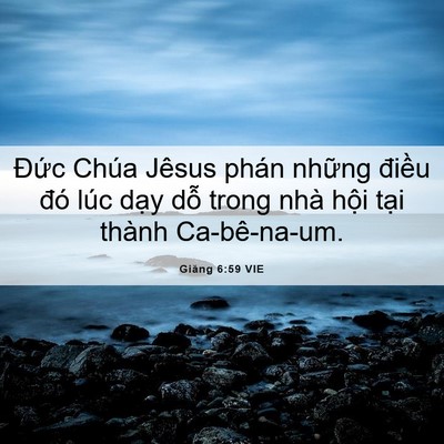 Picture 06 - Giăng 6:59 VIE - Đức Chúa Jêsus phán những điều đó - Bible Verse Picture