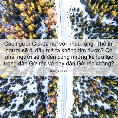 Picture 06 - Giăng 7:35 VIE - Các người Giu-đa nói với nhau rằng: - Bible Verse Picture