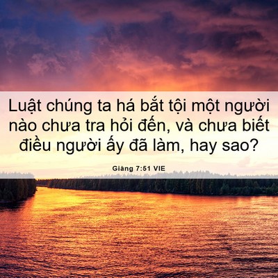 Picture 06 - Giăng 7:51 VIE - Luật chúng ta há bắt tội một người - Bible Verse Picture