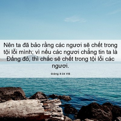 Picture 06 - Giăng 8:24 VIE - Nên ta đã bảo rằng các ngươi sẽ - Bible Verse Picture