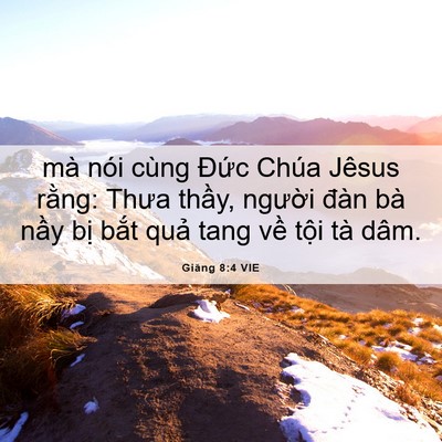 Picture 06 - Giăng 8:4 VIE - mà nói cùng Đức Chúa Jêsus rằng: Thưa - Bible Verse Picture