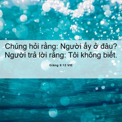 Picture 06 - Giăng 9:12 VIE - Chúng hỏi rằng: Người ấy ở đâu? - Bible Verse Picture