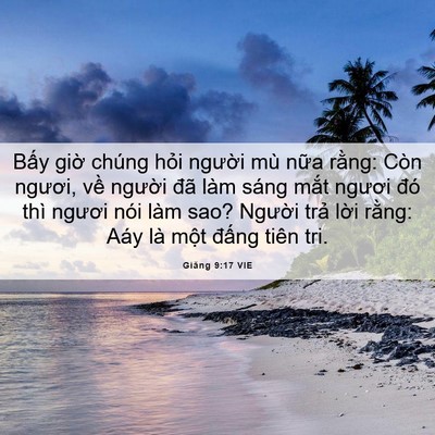 Picture 06 - Giăng 9:17 VIE - Bấy giờ chúng hỏi người mù nữa - Bible Verse Picture