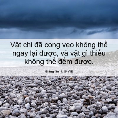 Picture 06 - Giảng Sư 1:15 VIE - Vật chi đã cong vẹo không thể ngay lại - Bible Verse Picture