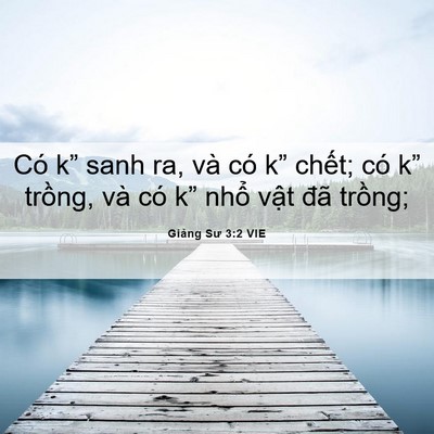 Picture 06 - Giảng Sư 3:2 VIE - Có k” sanh ra, và có k” chết; có k” - Bible Verse Picture