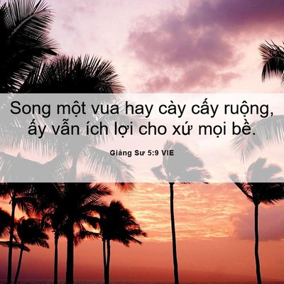 Picture 06 - Giảng Sư 5:9 VIE - Song một vua hay cày cấy ruộng, ấy vẫn - Bible Verse Picture