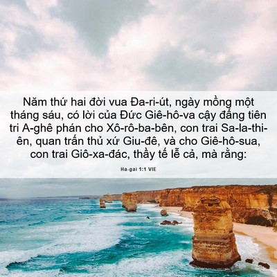 Picture 06 - Ha-gai 1:1 VIE - Năm thứ hai đời vua Đa-ri-út, ngày - Bible Verse Picture