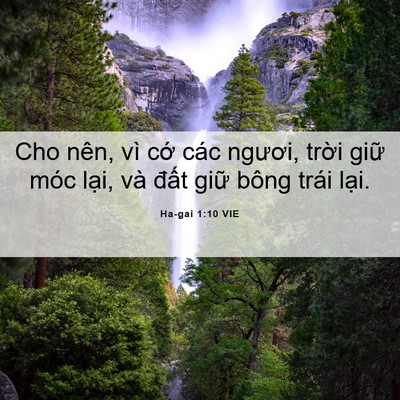 Picture 06 - Ha-gai 1:10 VIE - Cho nên, vì cớ các ngươi, trời giữ - Bible Verse Picture