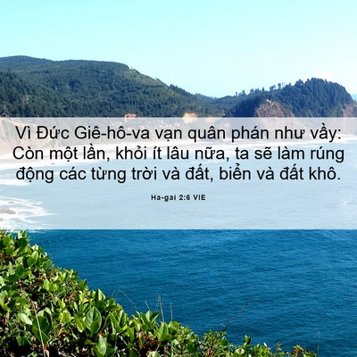 Picture 06 - Ha-gai 2:6 VIE - Vì Đức Giê-hô-va vạn quân phán như - Bible Verse Picture