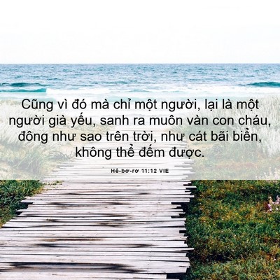 Picture 06 - Hê-bơ-rơ 11:12 VIE - Cũng vì đó mà chỉ một người, lại - Bible Verse Picture