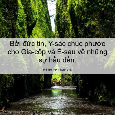 Picture 06 - Hê-bơ-rơ 11:20 VIE - Bởi đức tin, Y-sác chúc phước cho - Bible Verse Picture