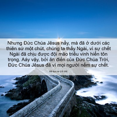 Picture 06 - Hê-bơ-rơ 2:9 VIE - Nhưng Đức Chúa Jêsus nầy, mà đã ở - Bible Verse Picture
