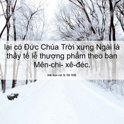 Picture 06 - Hê-bơ-rơ 5:10 VIE - lại có Đức Chúa Trời xưng Ngài là - Bible Verse Picture