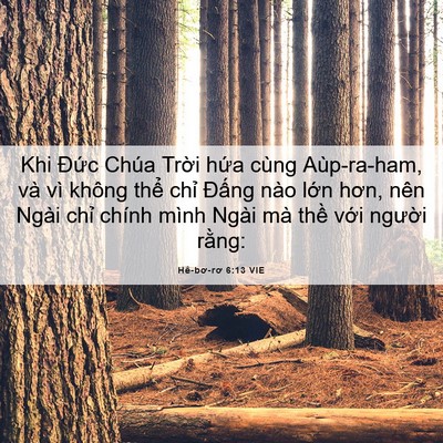 Picture 06 - Hê-bơ-rơ 6:13 VIE - Khi Đức Chúa Trời hứa cùng Aùp-ra-ham, - Bible Verse Picture