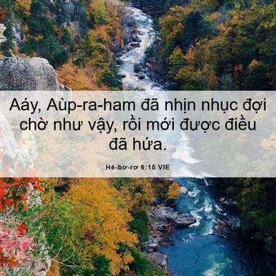 Picture 06 - Hê-bơ-rơ 6:15 VIE - Aáy, Aùp-ra-ham đã nhịn nhục đợi chờ - Bible Verse Picture