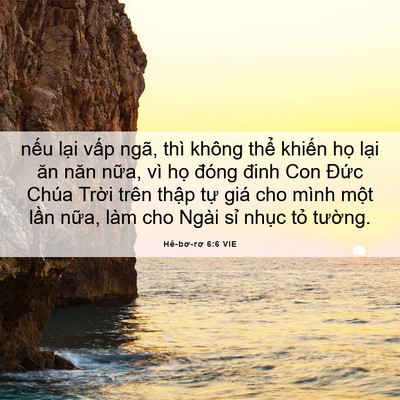 Picture 06 - Hê-bơ-rơ 6:6 VIE - nếu lại vấp ngã, thì không thể khiến - Bible Verse Picture