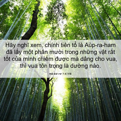 Picture 06 - Hê-bơ-rơ 7:4 VIE - Hãy nghĩ xem, chính tiên tổ là Aùp-ra-ham - Bible Verse Picture