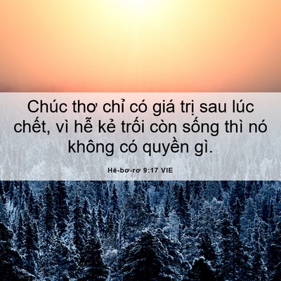 Picture 06 - Hê-bơ-rơ 9:17 VIE - Chúc thơ chỉ có giá trị sau lúc chết, - Bible Verse Picture