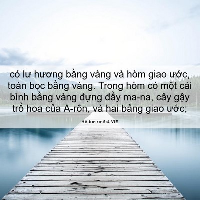 Picture 06 - Hê-bơ-rơ 9:4 VIE - có lư hương bằng vàng và hòm giao - Bible Verse Picture