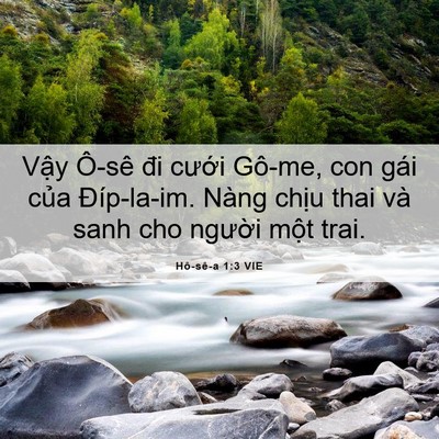 Picture 06 - Hô-sê-a 1:3 VIE - Vậy Ô-sê đi cưới Gô-me, con gái của - Bible Verse Picture
