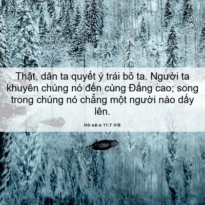 Picture 06 - Hô-sê-a 11:7 VIE - Thật, dân ta quyết ý trái bỏ ta. - Bible Verse Picture
