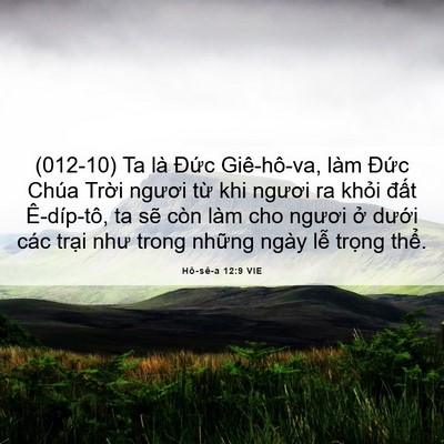 Picture 06 - Hô-sê-a 12:9 VIE - (012-10) Ta là Đức Giê-hô-va, làm Đức - Bible Verse Picture