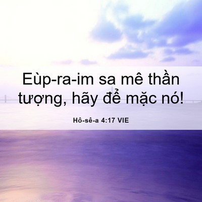 Picture 06 - Hô-sê-a 4:17 VIE - Eùp-ra-im sa mê thần tượng, hãy để - Bible Verse Picture