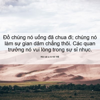 Picture 06 - Hô-sê-a 4:18 VIE - Đồ chúng nó uống đã chua đi; chúng nó - Bible Verse Picture