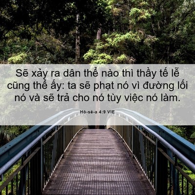 Picture 06 - Hô-sê-a 4:9 VIE - Sẽ xảy ra dân thể nào thì thầy tế - Bible Verse Picture