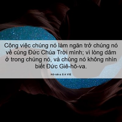Picture 06 - Hô-sê-a 5:4 VIE - Công việc chúng nó làm ngăn trở chúng - Bible Verse Picture
