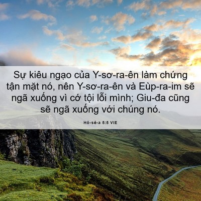 Picture 06 - Hô-sê-a 5:5 VIE - Sự kiêu ngạo của Y-sơ-ra-ên làm chứng - Bible Verse Picture