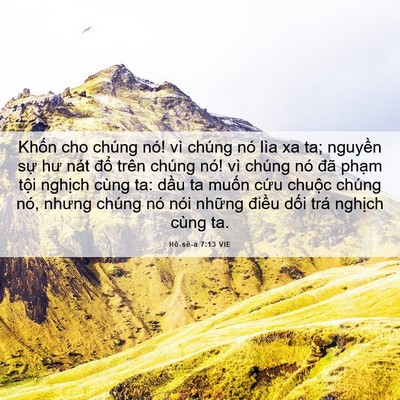 Picture 06 - Hô-sê-a 7:13 VIE - Khốn cho chúng nó! vì chúng nó lìa xa ta; - Bible Verse Picture
